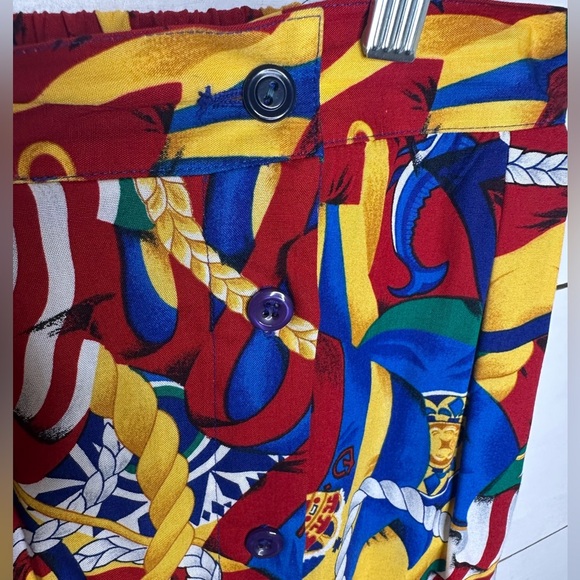 Pendleton Vintage Nautical Colorful Anchor Rope Fish Print Women's Skirt - 12P - Picture 3 of 7